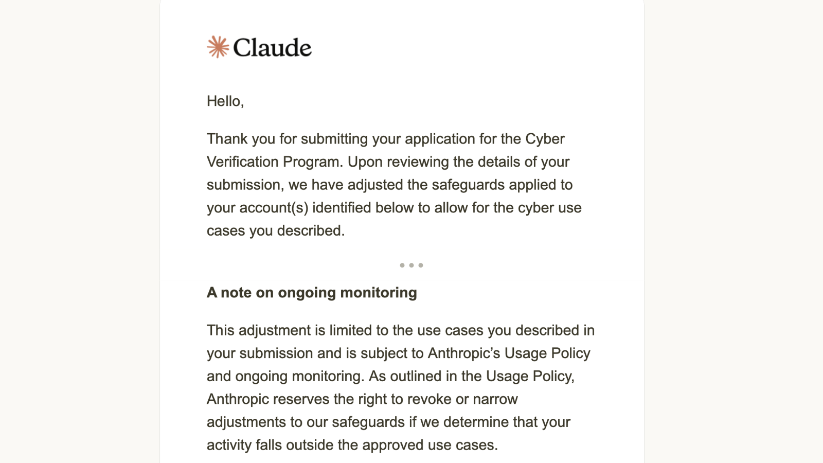 Fintable now undergoes continuous security monitoring as part of Anthropic's Cyber Verification Program